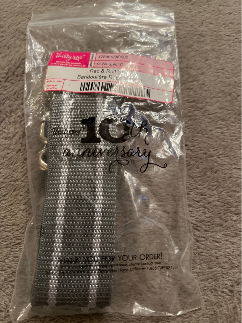 Thirty-One Rec & Roll Strap 657A Spirit Grey